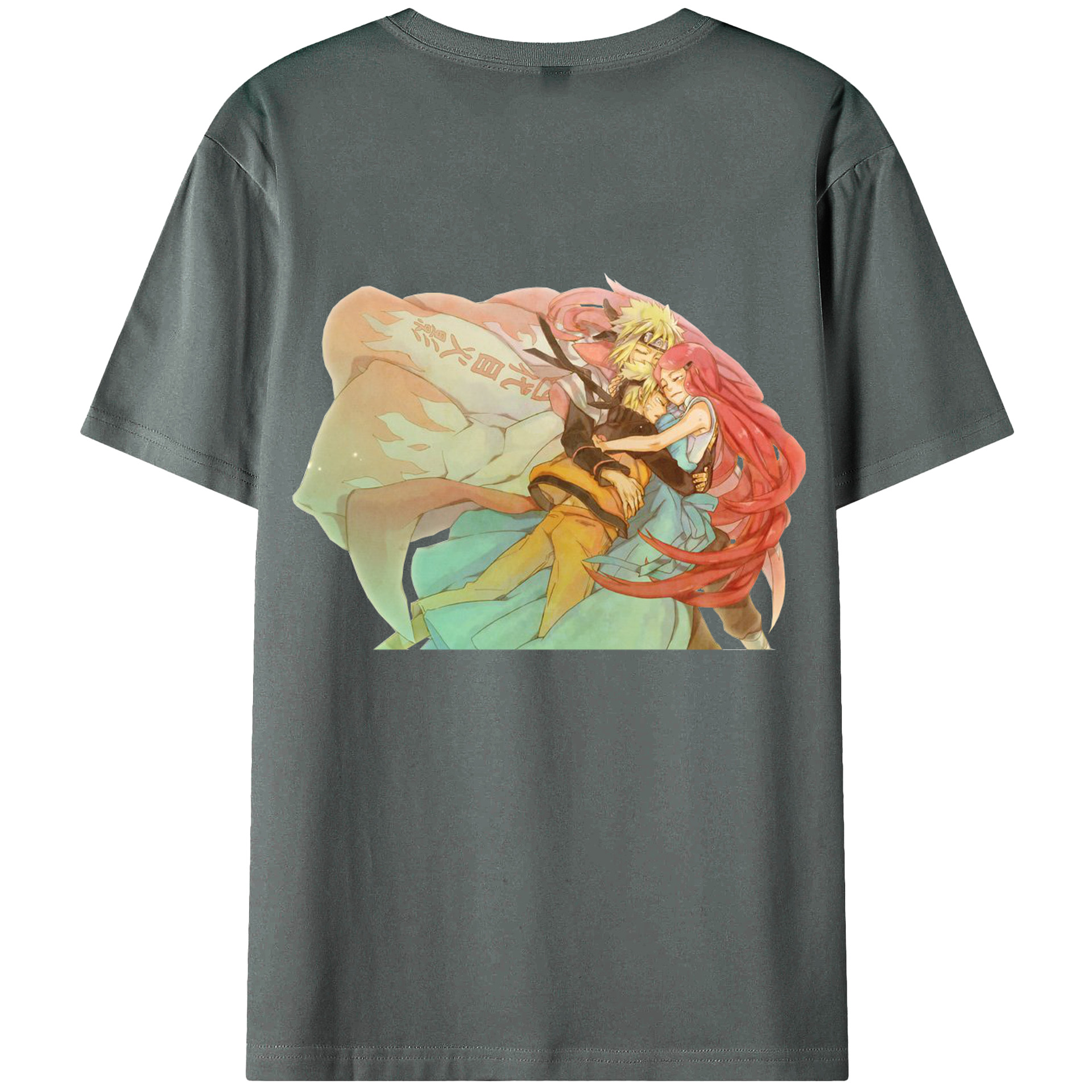 （画像用） NARUTO -ナルト- うずまき ナルト Uzumaki Naruto 綿100％ メンズ半袖Tシャツ（バックプリント） 通気性